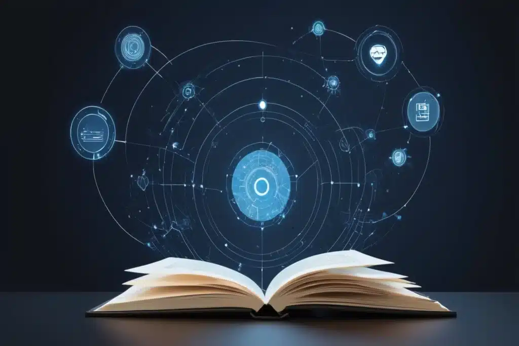 Pessoa utilizando aplicativos de inteligência artificial em dispositivos do dia a dia.